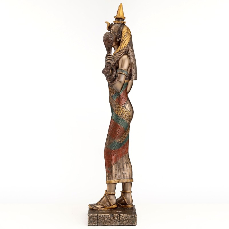 Veronese Design Egyptian Goddess Hathor Holding a Cobra Statue