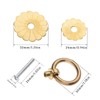 dophee 2Pcs 1.18" Vintage Copper Round Ring Style Dresser Drawer