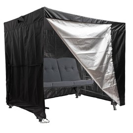 WEIMELL Outdoor Swing Cover 3 Triple Seater Waterproof Porch Swing Cover 420D Patio Swing Protector Cover(86W*60D*72H inch)