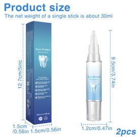 2 Pcs Mullein Gum Repair Gel, Teeth Whitening Essence Pen, Gum Shield Soothing Gel (4ml)