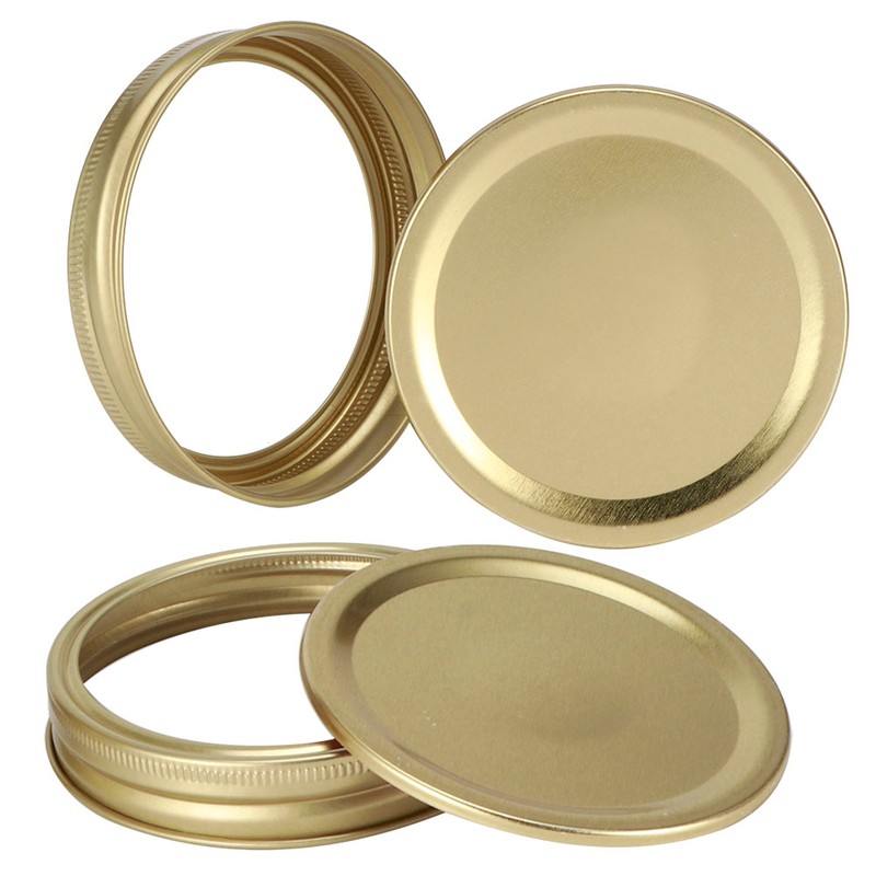 Stainless Steel SplitType Mini Glass Jar Lids Container Sealing Cover