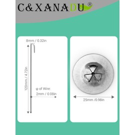 C&Xanadu 50 Pcs Solar Panel Roof Mesh Clips,Wire Mesh Clips,304 Stainless Steel Solar Panels Bird Guard for Bird Proofing Mesh to Stop Pigeon Bird & Leaves Access.