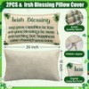FuWeave 2 Pcs St. Patrick's Day Irish Blessing Pillow Covers