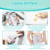 HBYDO Castor Oil Pack Wrap Set,2 Pack Reusable with Storage