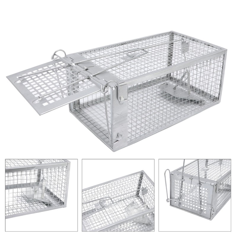 Iron Rat Mouse Trap Cage Single Door Live Animal Trap