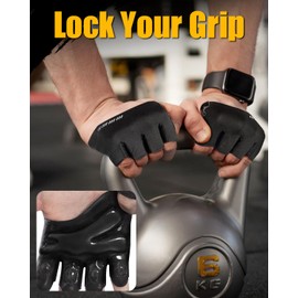 RIGWARL Gym Gloves for Men Women, Minimal Workout Weight Lifting Gloves with Optimal Grip & Targeted Palm Protection, Breathable for Rowing Exercise Training Fitness Powerlifting Crossfit WODs