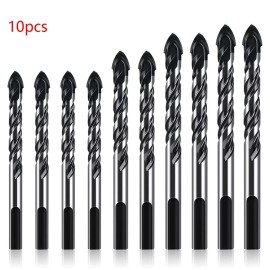 Unbranded 10Pcs Carbide Tungsten Drill Bit Set for Ceramic Tile Concrete Glass Wood Marble