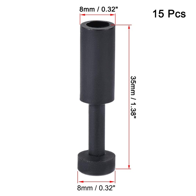 sourcing map Pressure to Connect Connectors, Cap Style Pneumatic Blanking