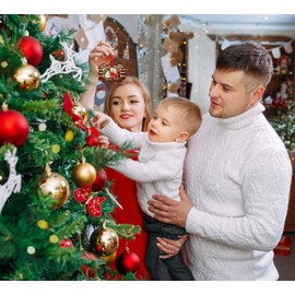 D4DREAM Family Christmas Ornaments 2024 Picture Frame Christmas Ornaments 2.3"x 3.5" Family Photo Frame Ornaments for Christmas Tree Decorations Gifts Picture Frame Ornaments for Christmas Tree