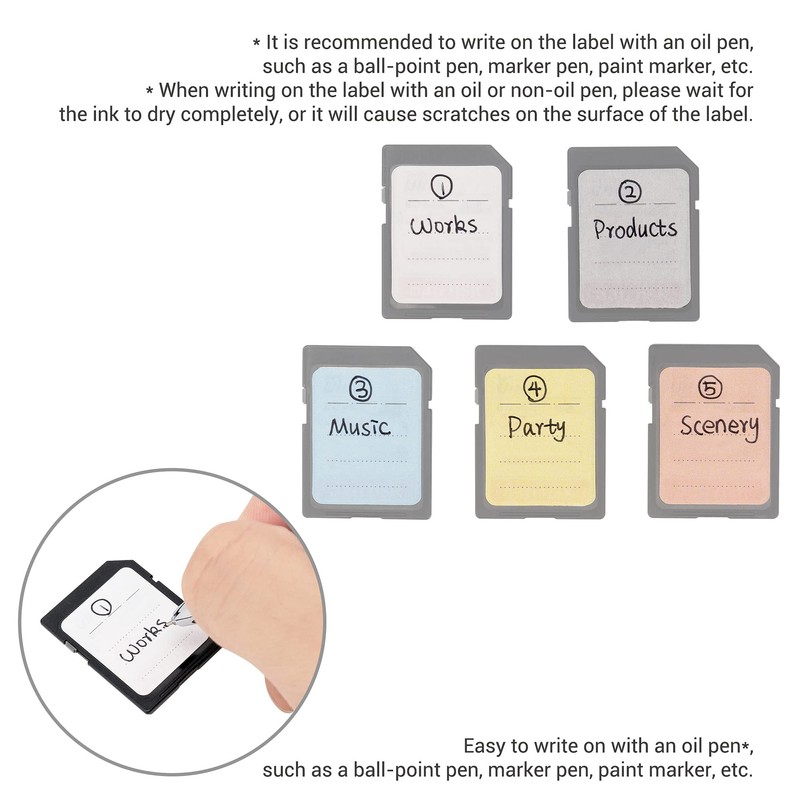 JJC Pack of 120 Multi-Purpose Stick-On Camera Memory Card Labels