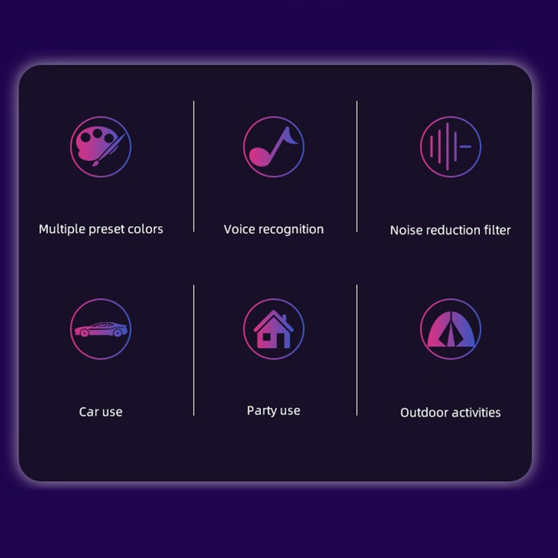 Sound Pickup Light LED RGB Lighting Voice APP Control Music