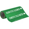 Brady 15538 Pipe Marker, Domestic Cold Water, Green