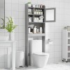 SEGAWE Modern Over The Toilet Space Saver Wooden Storage Cabinet