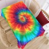 Beabes Rectangle Tablecloth Tie Dye,Rainbow Spiral Tie Dye Stain-Resistant Table