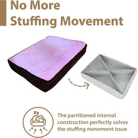 Ellie-Bo XXL Dog Bed Cover for 48-inch Dog Cage/Crate - Brown Corduroy/Pink FauxFur