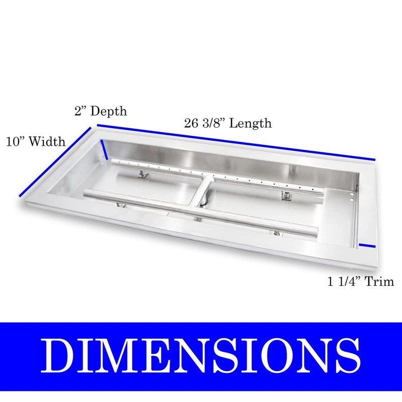 Bluegrass Living BFP24RK Stainless Steel Drop-in Burner Pan for Liquid