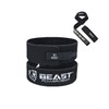 Beastpowergear Weight Lifting Belt With Lever Buckle 4" wide,10mm Thick |Genuine Leather | Back Support. (Black/Black, Small)