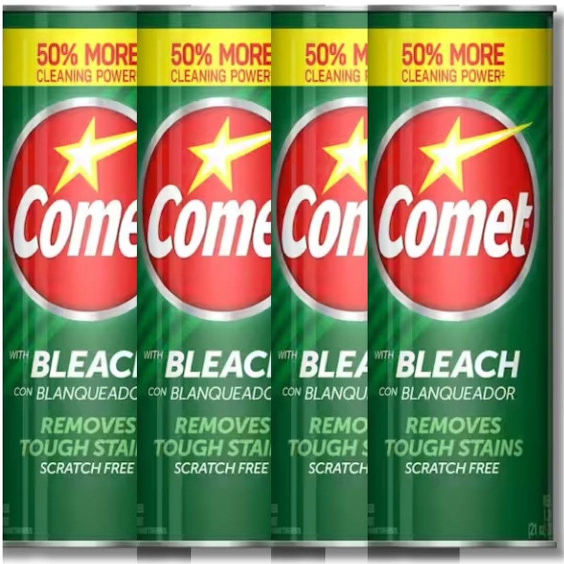 Comet powder Cleanser with Bleach, 21 oz Bottles, 4 Pack