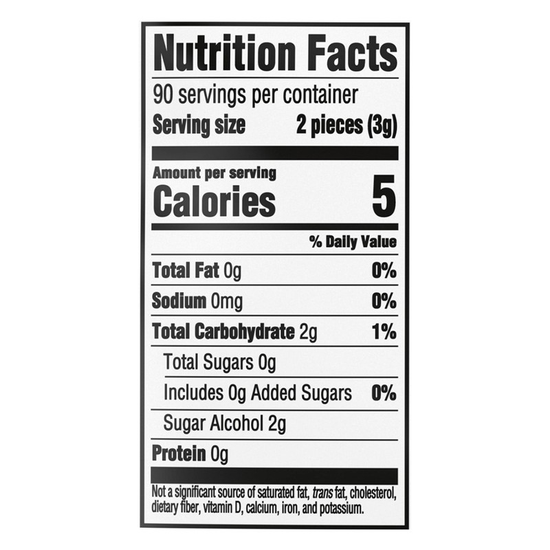 Trident White Sugar Free Gum, Peppermint, 180 Count (Packaging May