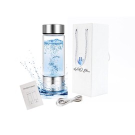 H2O Bliss Hydrogen Water Bottle Generator, Water Ionizer Machine, Advanced SPE PEM Technology, Improves Water Quality in 3 Minutes, Suitable for Office, Travel, Gym.