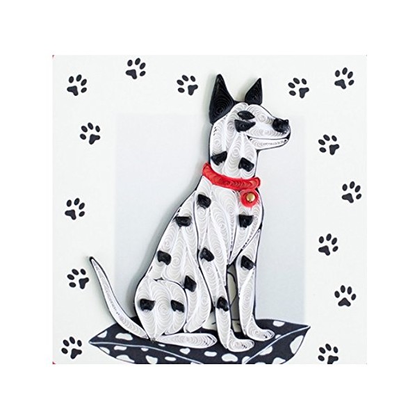 Hand Quilling Dalmatian Greeting Card