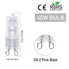 G9 40W Clear Halogen Capsule Bulbs Dimmable,220-240V, Warm White 2700K,