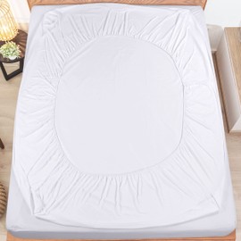 Utopia Bedding Waterproof Mattress Protector Double Bed 135 x 190 cm, Fits Up to 40 cm Deep Mattresses, Premium Terry Double Mattress Protector, All Around Elastic, Double Mattress Cover