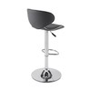 Powell Adjustable Barstool, Chrome and Grey