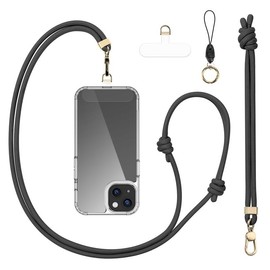 Universal Phone Lanyard Adjustable Crossbody Phone Neck Strap & Wrist Strap, Clip & Go Phone Strap - Color: Beige