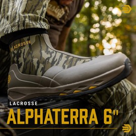 LaCrosse AlphaTerra 6" Zip-Up Waterproof Hiking Boots for Men - Alphaterra Outsole, Active Fit, EVA Midsole Side-Zip, Stone - 8 M