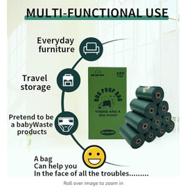 DR AKI PET eco-friendly dog poop bag durable and guaranteed leakproof, lavender scented extra thick waste bag 120count