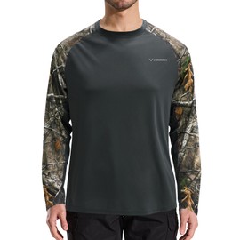 LOOGU Men's UPF 50+ UV Sun Protection SPF Rash Guard Lightweight Long Sleeve Camo Shirts Outdoor for Fishing Hiking