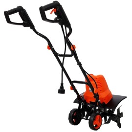 Unbranded 13.5AMP Corded Electric Tiller 120V/60HZ Cultivator  18"W 9"D W/24 Steel Tines