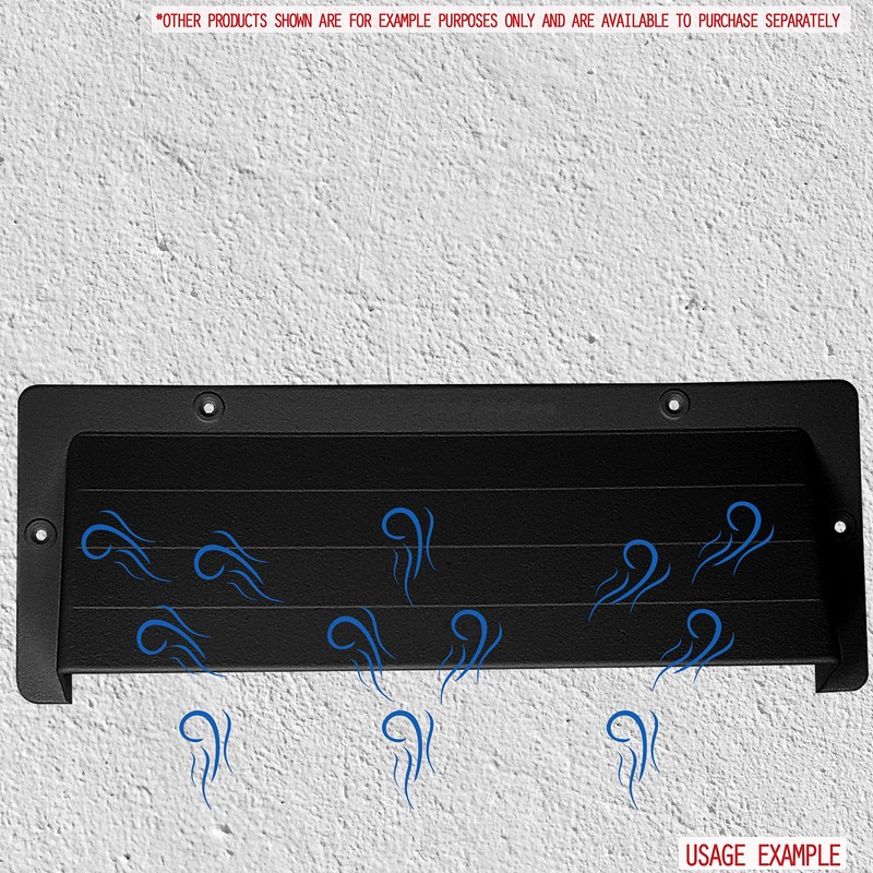 9x3 Airbrick Cover Ducting Cowl - Black Exclusive to i-sells