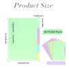 40 Pieces/8 Sets A5 Folder Dividers 6 Holes Loose Leaf