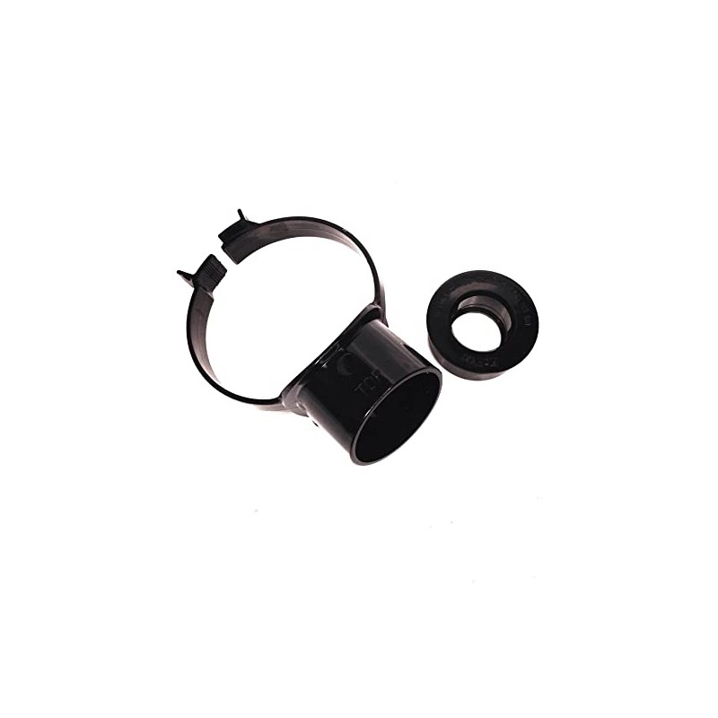 Floplast Soil Pipe Black Strap Boss with 36mm Solvent Boss