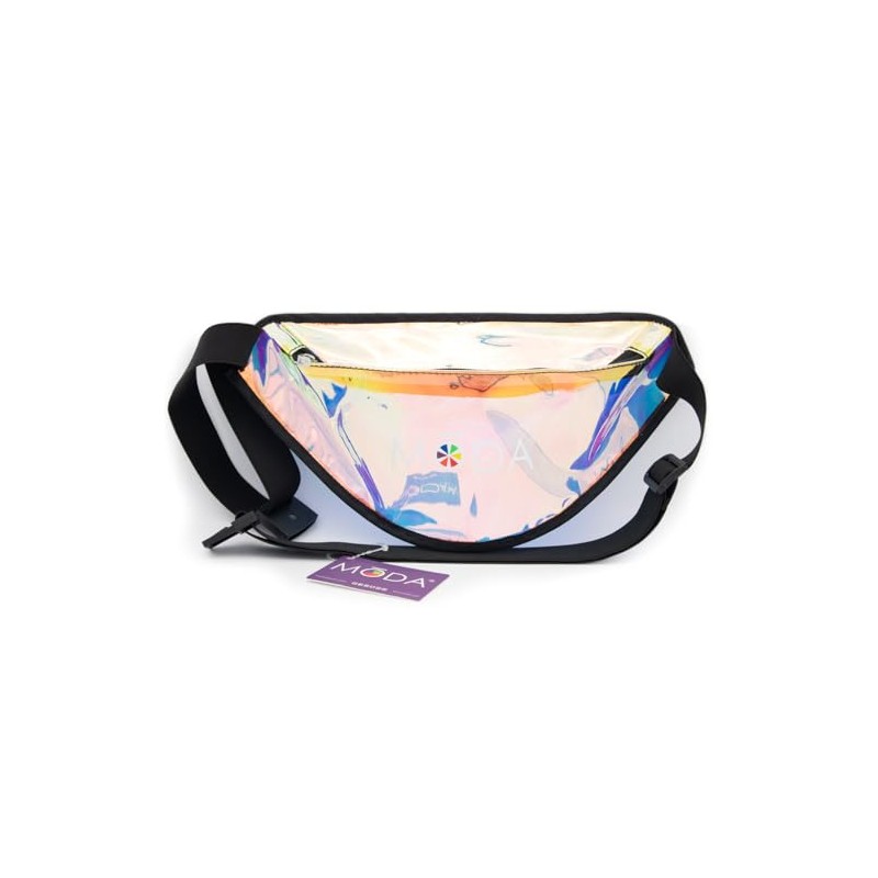 MODA Iridescent Hip Pack – Holographic Belt Bag for Makeup