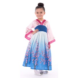 Little Adventures Cherry Blossom Princess Dress Up Costume (Small Age 1-3) - Machine Washable Child Pretend Play and Party Dress with No Glitter