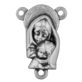 Classic Rosary Centerpiece Center for Rosary 1" Jewelry Connector Junction - Pack of 3 (Our Lady of Grace)