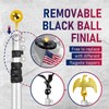 Hooomyai 25FT Telescopic Flag Pole Kit, Thumb Buckle Lock Design