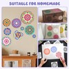 18Pcs Wooden Mandala Painting Set,Mandala Wall Hanging Decor,9 Pcs Mandala