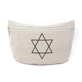 Custom Canvas Makeup Bag Star of David Hanukkah B Religions Judaism School Supplies Pencil Canvas Tote Pouch 9x6 Inches Natural Design Only