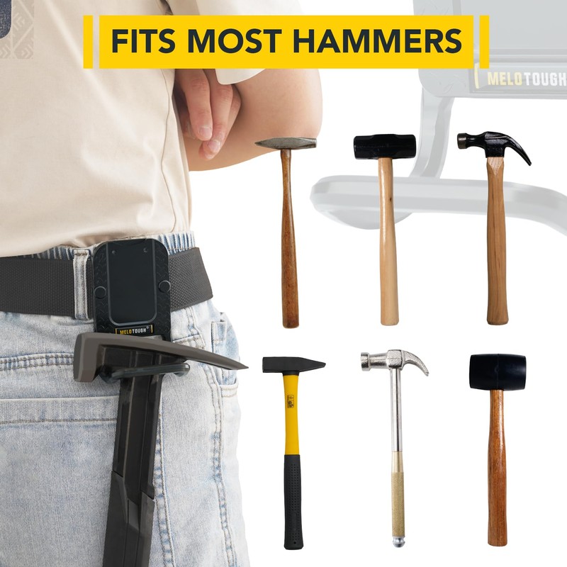 MELOTOUGH Hammer Holder for Belt,Hammer Loop Fit Up to 2"