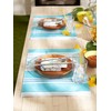 DII Summer Stripe Outdoor Tabletop Collection, Multi-use, Machine Washable, Reversible