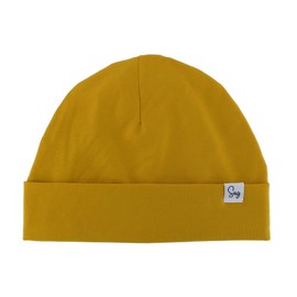 Jersey Beanie Hat for Newborn Baby Boys Girls Silky Satin Lined Hats Bonnet Toddler Infant Little Kids Beanies Caps(0-6M,008 Cott Mustard)