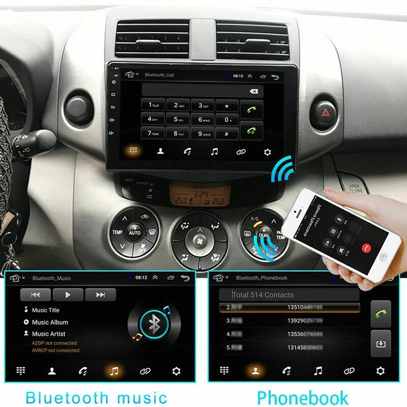 Camecho For Toyota RAV4 2006 2007-2012 9'' Android 12.0 Car