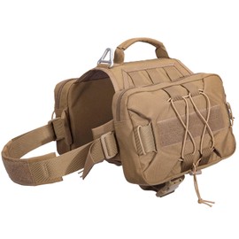 EXCELLENT ELITE SPANKER Dog Pack Hound Dog Saddle Bag Backpack for Travel Camping Hiking Medium & Large Dog with 2 Capacious Side Pockets(COB-L)