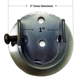Urbanest 7/8" to 1" Inside Mount Curtain Rod Bracket Socket for Window Frame, Closet and Shower Curtain Rod Pole End Support, 2 Pieces - Antique Brass