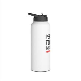 Personal Trainer Stainless Steel Water Bottle 32oz White - Personal torture instructor - Gift for Fitness Instructor Personal Trainer Funny Gym Client