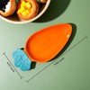 Koythin Carrot Shaped Ceramic Spoon Rest, Stovetop Cooking Utensil Holder